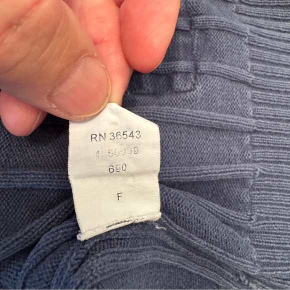 Izod Jeans Blue Ribbed Crewneck Sweater 100% Cotton Size Large - Picture 2 of 10